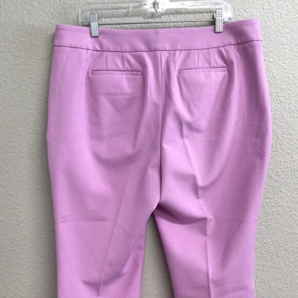 Talbots Cropped Pants Women’s Size 16P Trouser Slacks Career Lavender - Picture 4 of 8